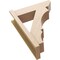 Ekena Millwork 8-in W x 26-in D x 34-in H Balboa Slat Rough Cedar Woodgrain TimberThane Outlooker, Primed Tan OUTUR080X26X34BOA24RCPR - alternate 6